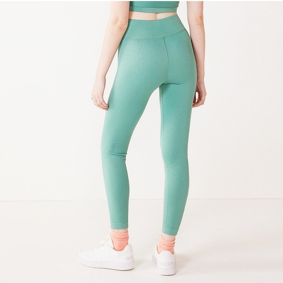 Sexy High Waist Spandex Tights Pastel Mint Stretchy Bodycon Pants Gym Yoga - Picture 2 of 10